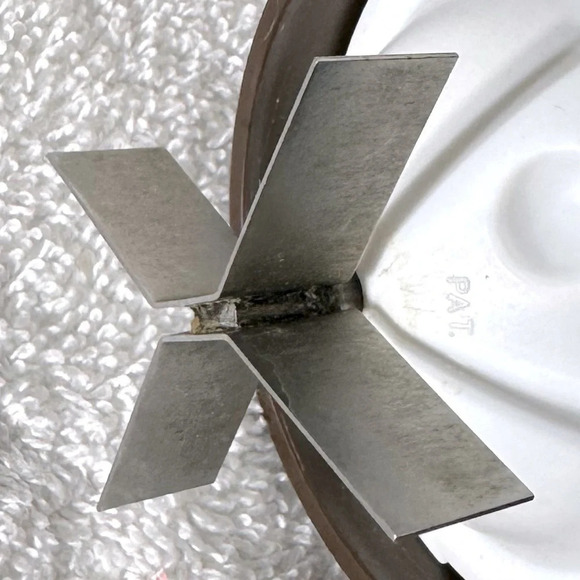 Vintage Androck Food Nut Chopper MCM Glass Jar Dicer Retro Kitchen Chopper - Picture 9 of 16